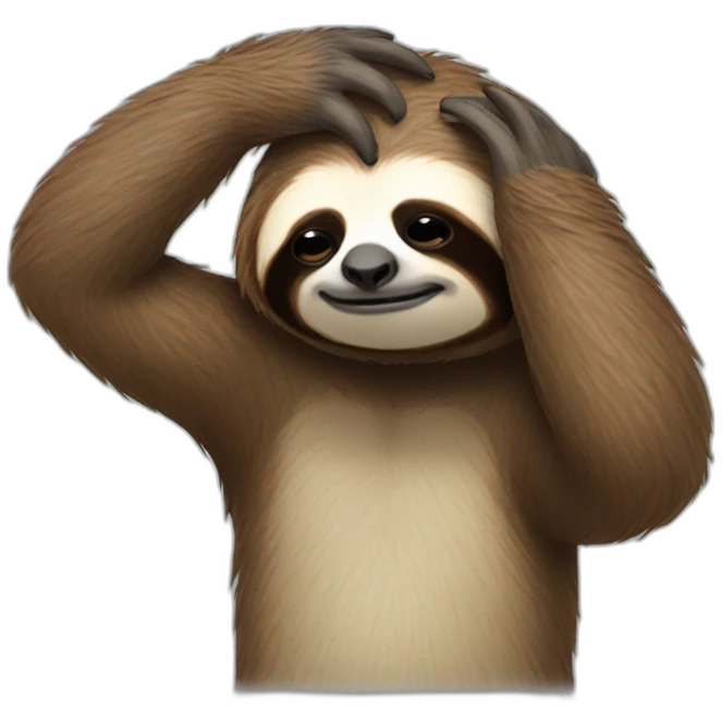sloth facepalm emoji