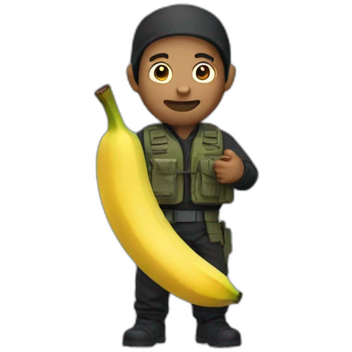 terrorist holding a banana emoji