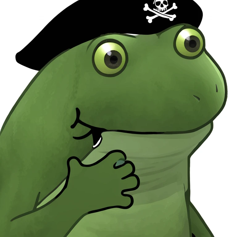 bufo in a pirate ship emoji