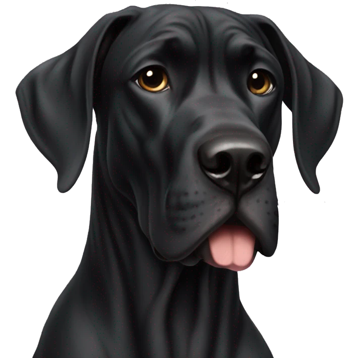 Black Great Dane emoji