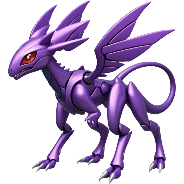 Shiny Futuristic Genesect-Miraidon-Lunala-Fakémon-hybrid-creature (full body)  emoji