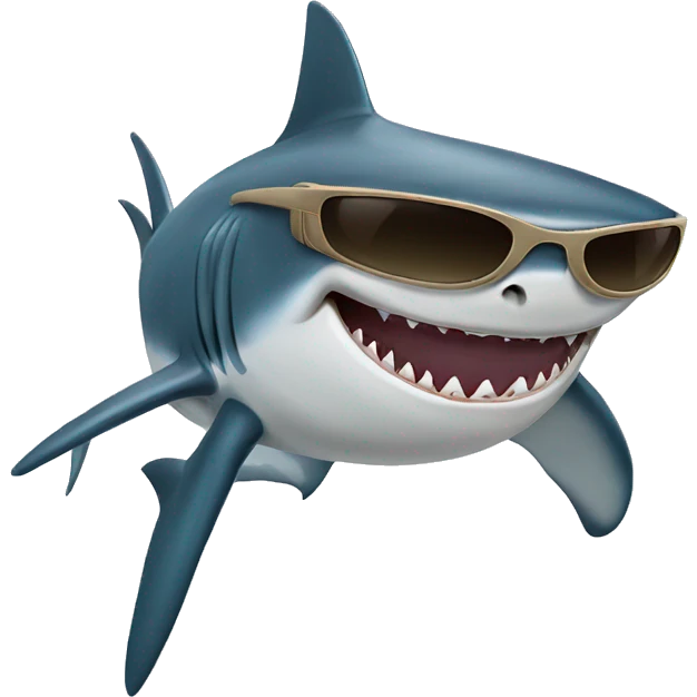shark wearing sunglasses emoji