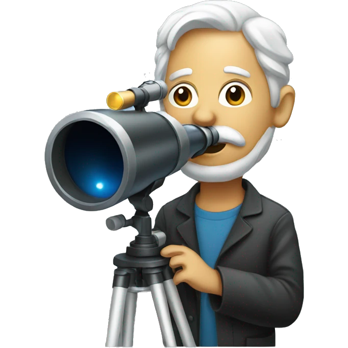 Astronomer with telescope emoji