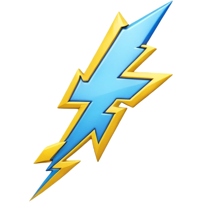 “Emoji-style RT logo, metallic silver with electric blue outline, bold and rounded like a sticker. Blue lightning bolt ⚡ on the left, yellow lightning bolt ⚡ on the right. Soft glow, glossy 3D finish, centered, white or transparent background.” emoji