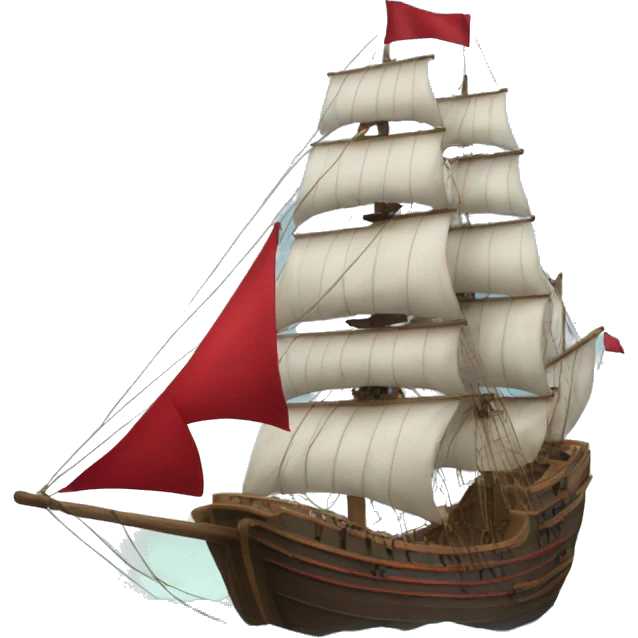 ship with scarlet sails emoji