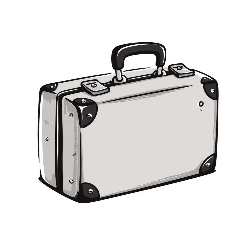 A brown travel case or suitcase with handle emoji