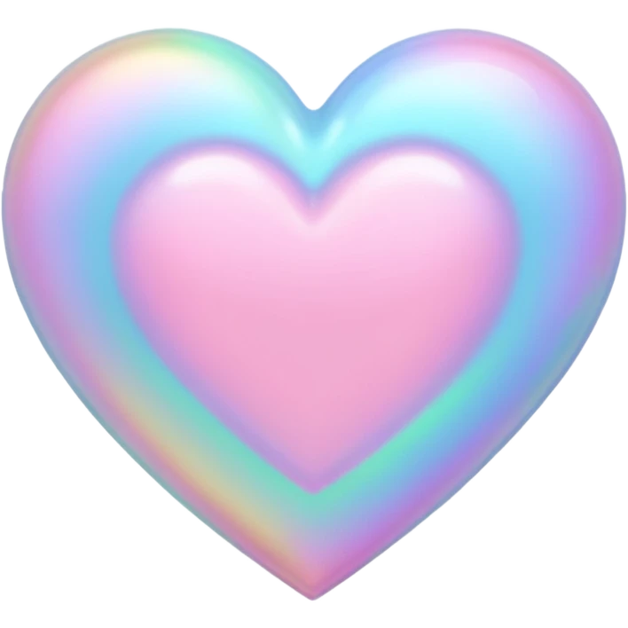 pastel heart with a holographic effect emoji