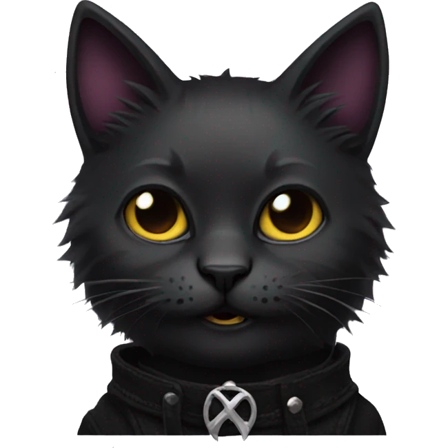 goth cat  emoji