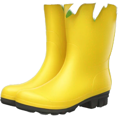 Bouquet of white chamomile flowers in yellow rain boots emoji