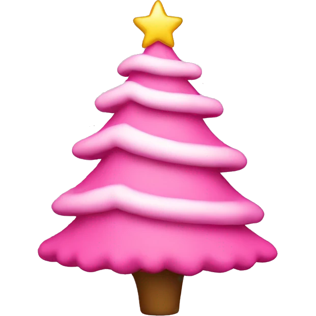 Pink Christmas tree emoji