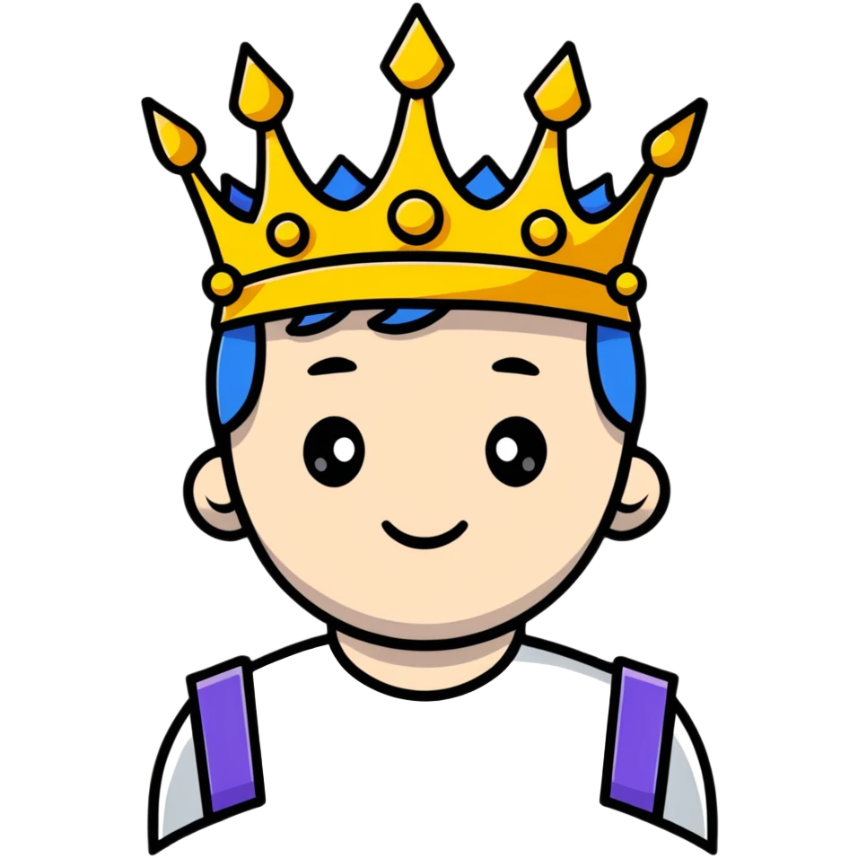 Wearing a crown emoji