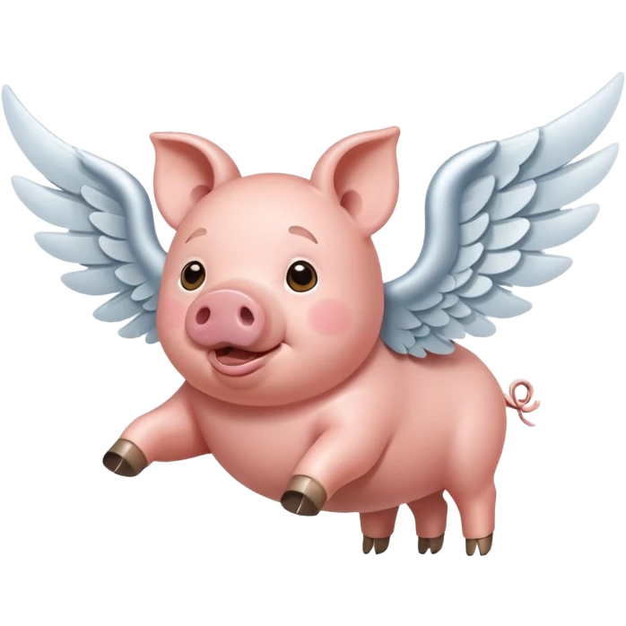 Pig flying emoji