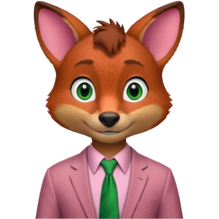 Nick Wilde (pink shirt, green tie, no suit) from the Zootopia Disney movie emoji
