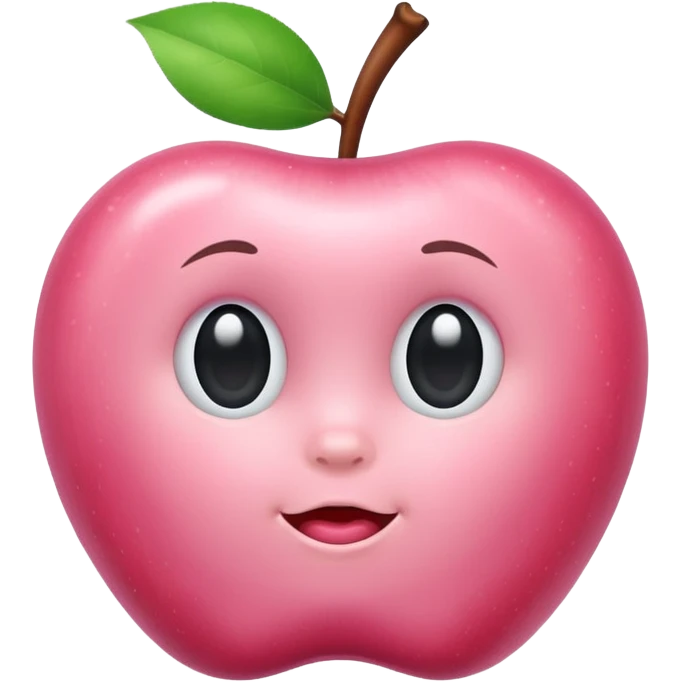baby pink colored apple emoji