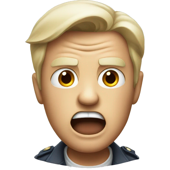 Angry detective shouting emoji