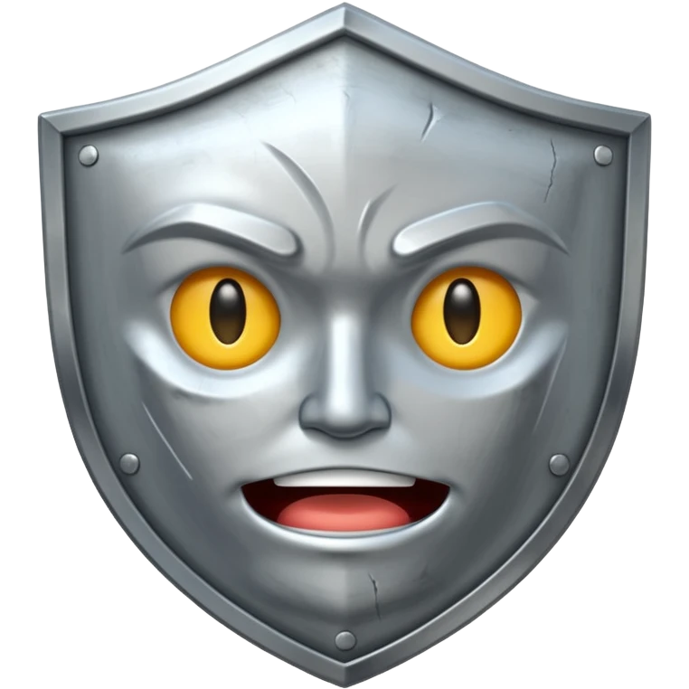 you know the emoji "sadge". i want a shield with that same expression and face :shieldge: like a sad shield emoji