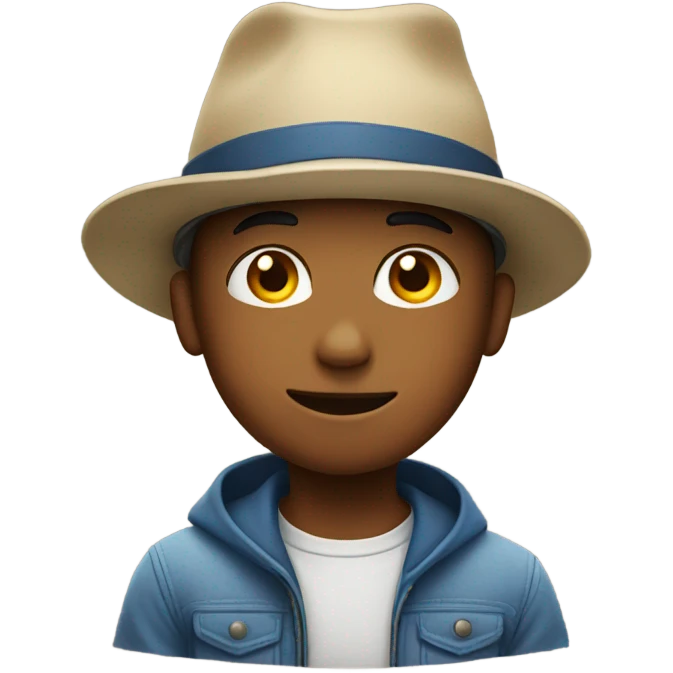 boy in hat indoors emoji