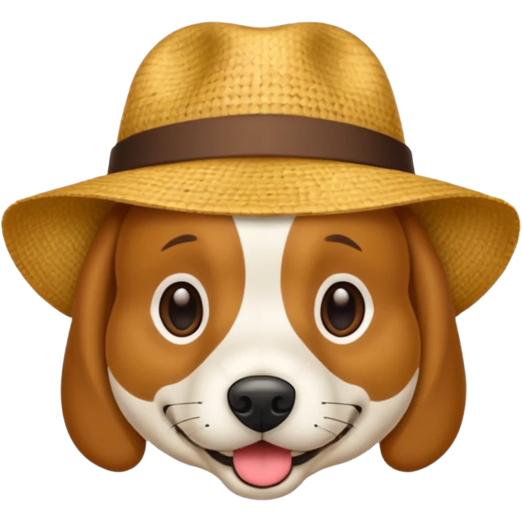 Een hond met een hoed op  emoji