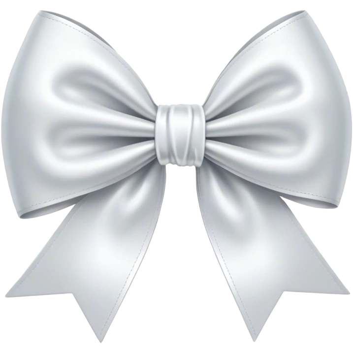 white satin bow emoji