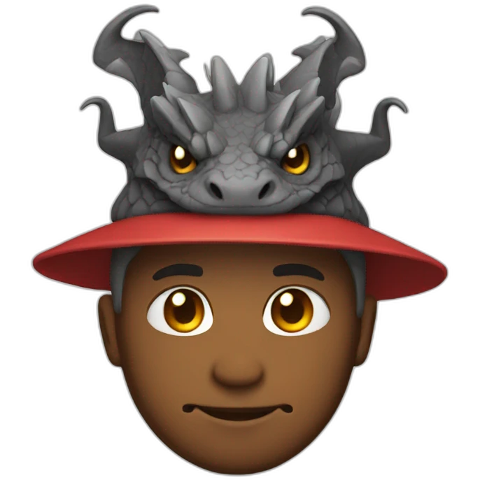 man with dragon hat emoji
