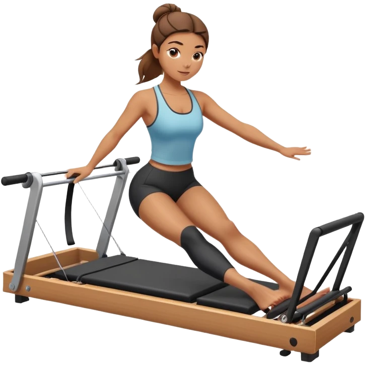 Pilates girl on reformer emoji
