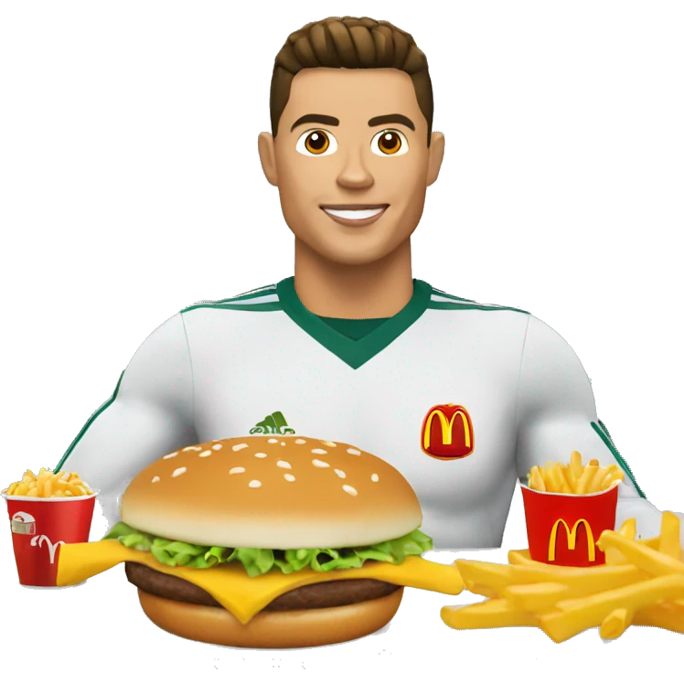 Ronaldo qui mange mcdonald's  emoji