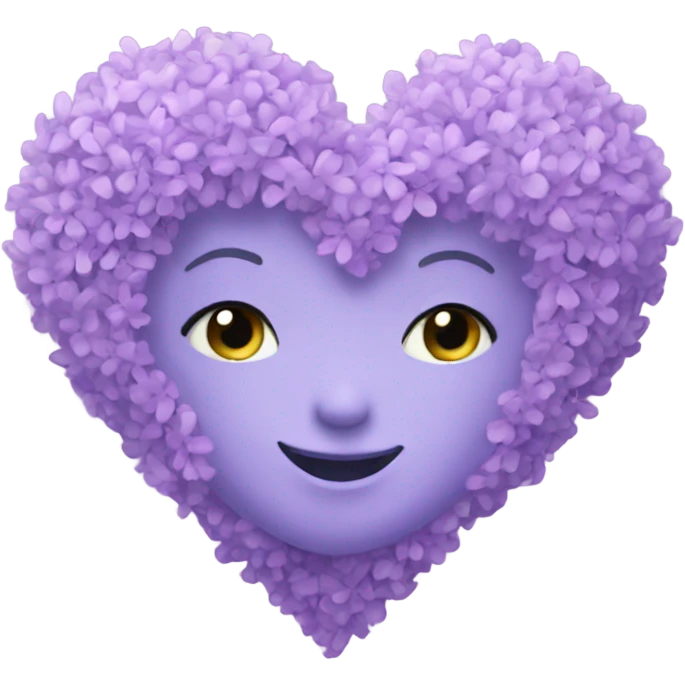 Lilac heart emoji