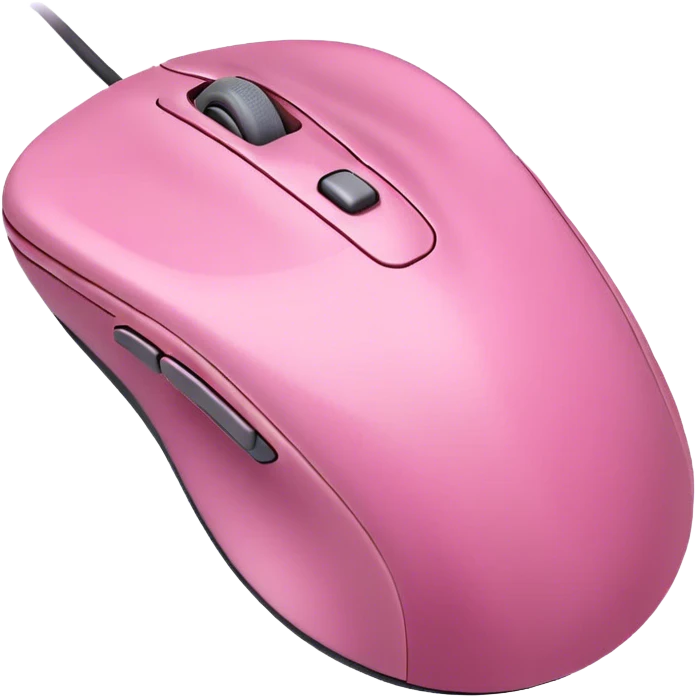 computer mouse in pink  emoji