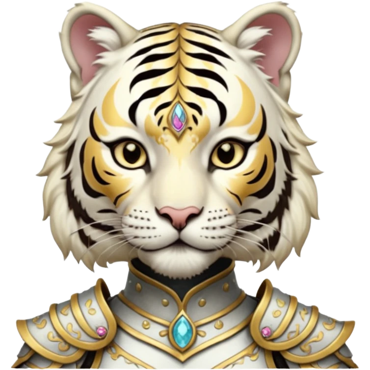ESO Female white tiger khajiit leader of the umbral rose  emoji
