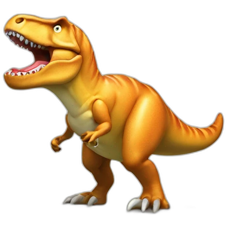 t-rex eating a brioche emoji