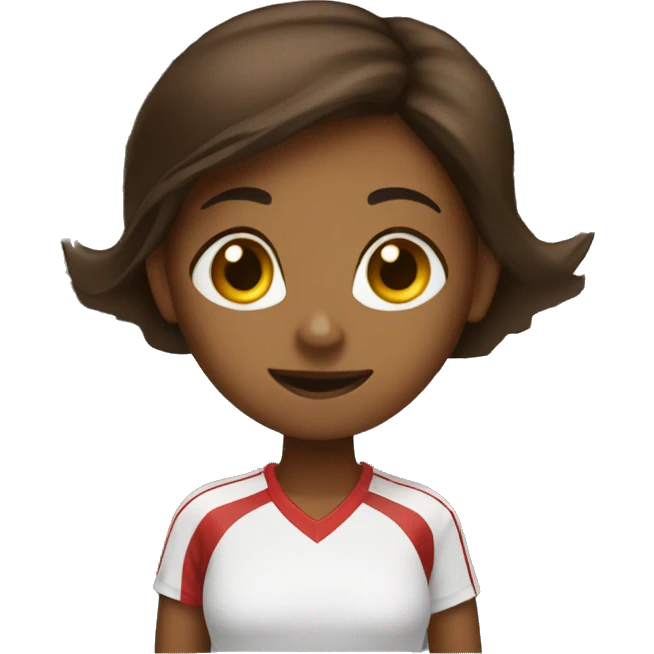 Soccer goal brown girl coach emoji