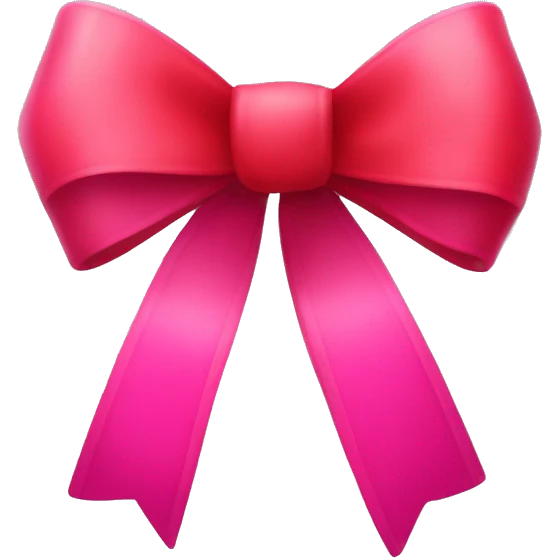 red and pink christmas bow emoji