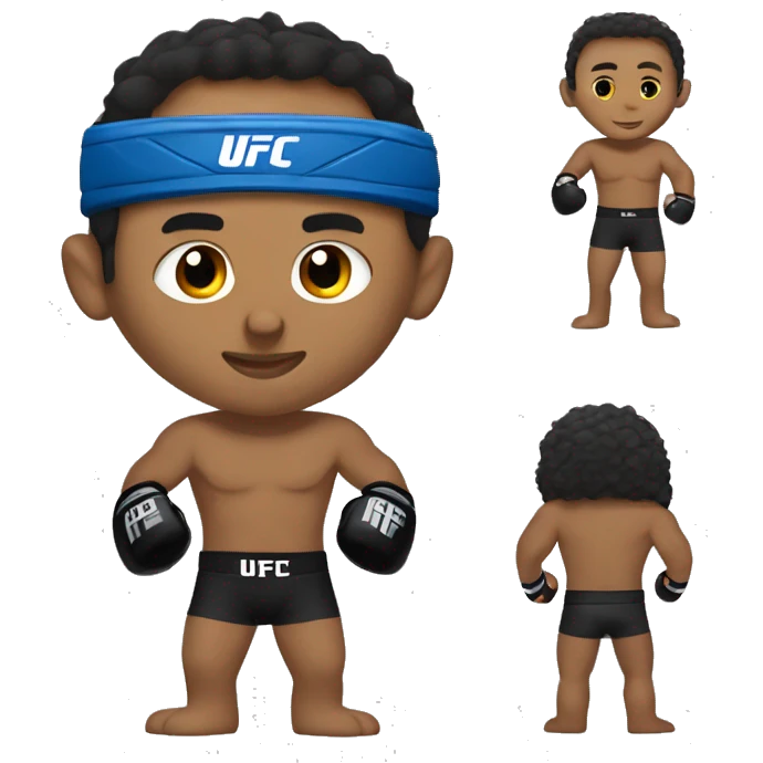 Ilia Topuria with UFC belt, add hair emoji