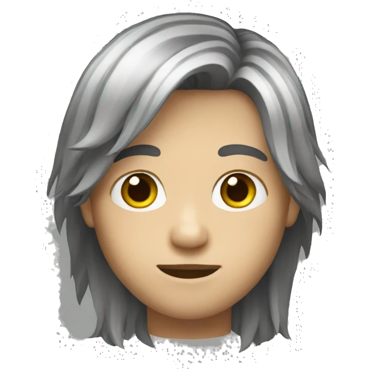 Boy long hair emoji
