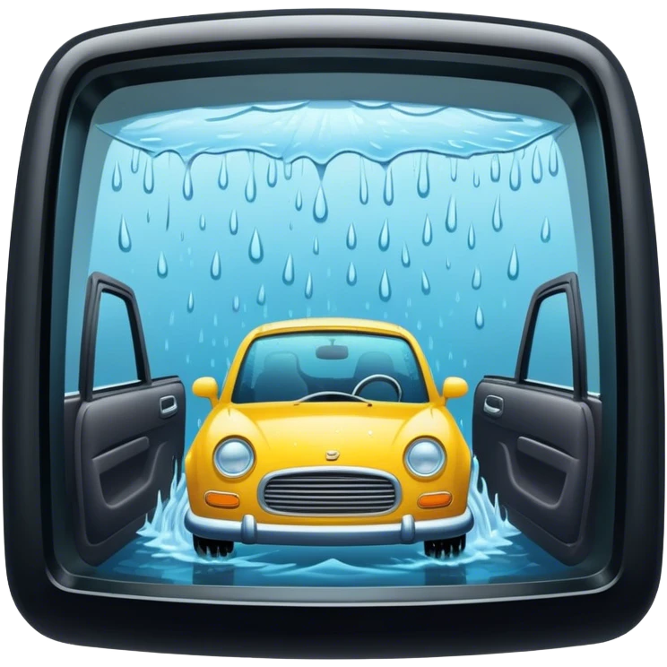 Inside of car is all wet raining  emoji