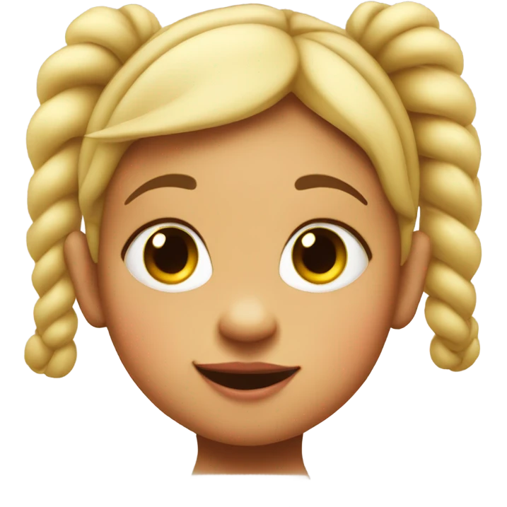 Baby who from whoville with pigtails sticking straight up in air emoji