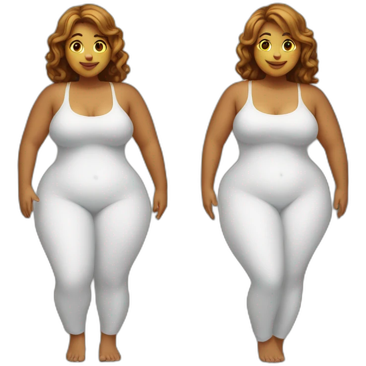 Full body Curvy girl in bathroom emoji