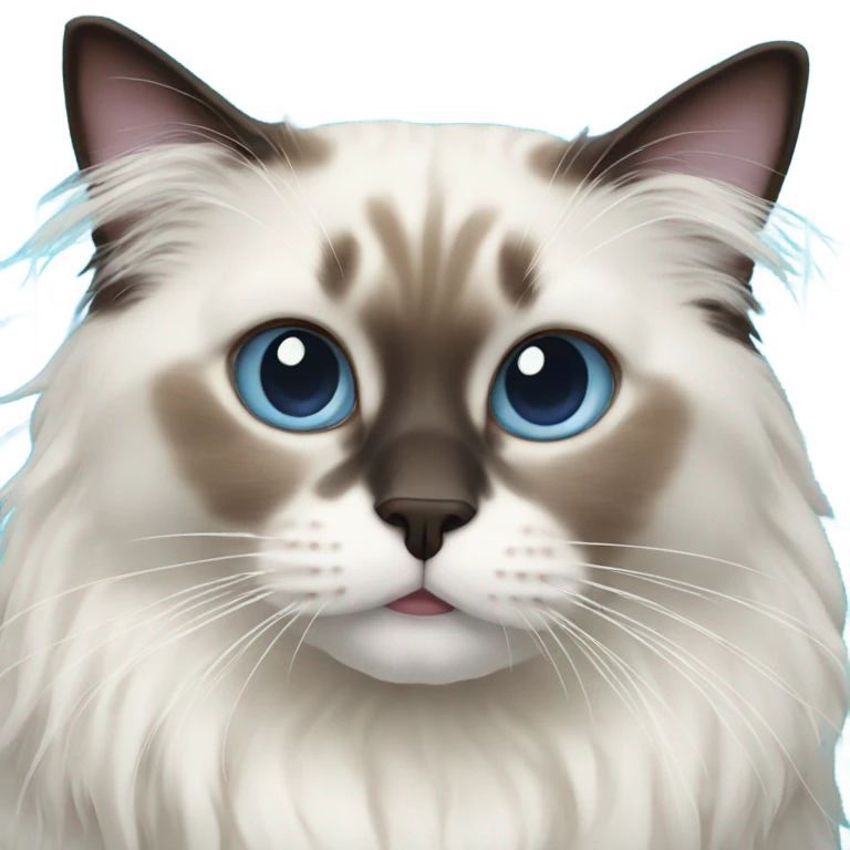 Ragdoll cat swimming pool emoji