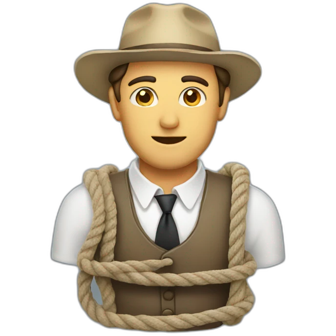 Man with rope emoji