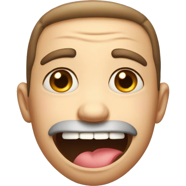 Drooling blushing emoji
