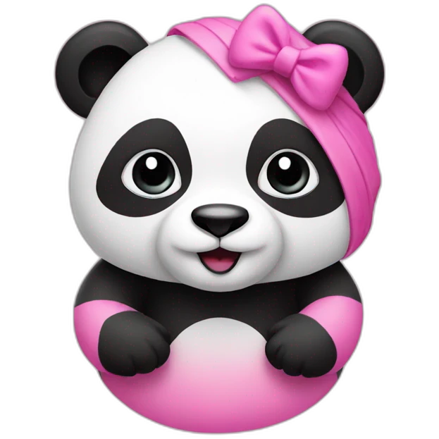 Pink panda emoji