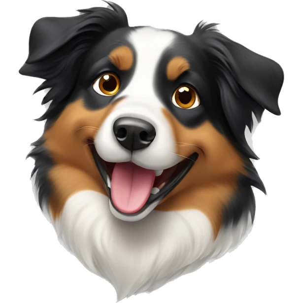 Australian Shepard smiling emoji