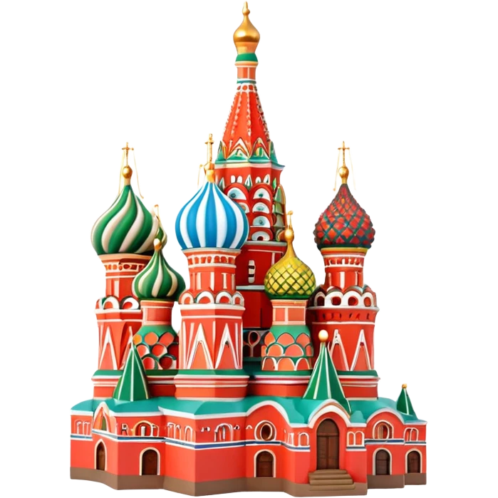 Moscow St. Basil's Cathedral in the form of a figurine souvenir emoji