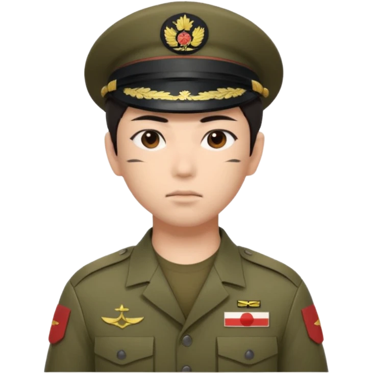 modern japanese jsdf soldier face emoji