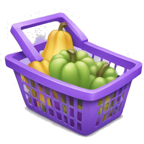 shopping basket violet emoji