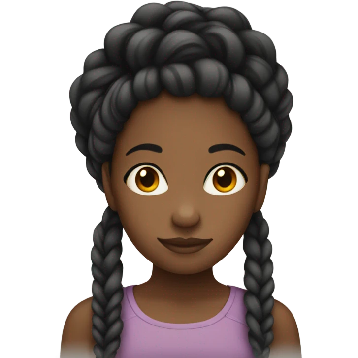 Black girl with braids  emoji