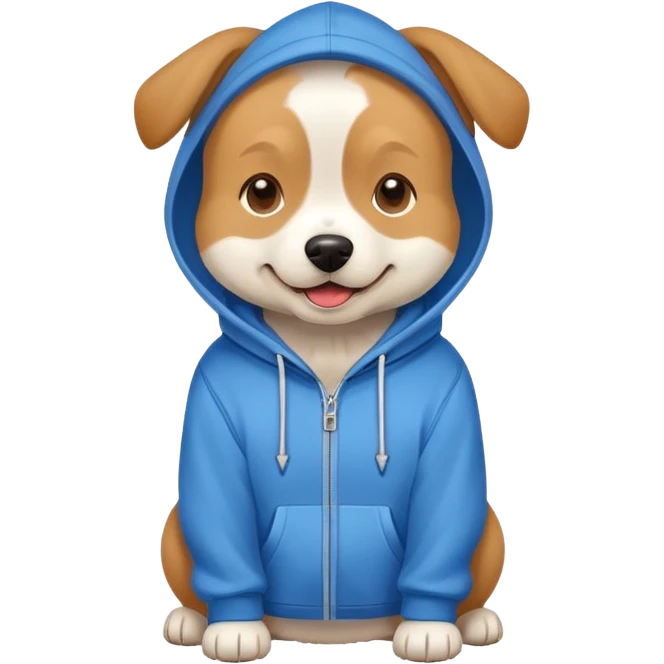 Dog wearing a hoodie  emoji