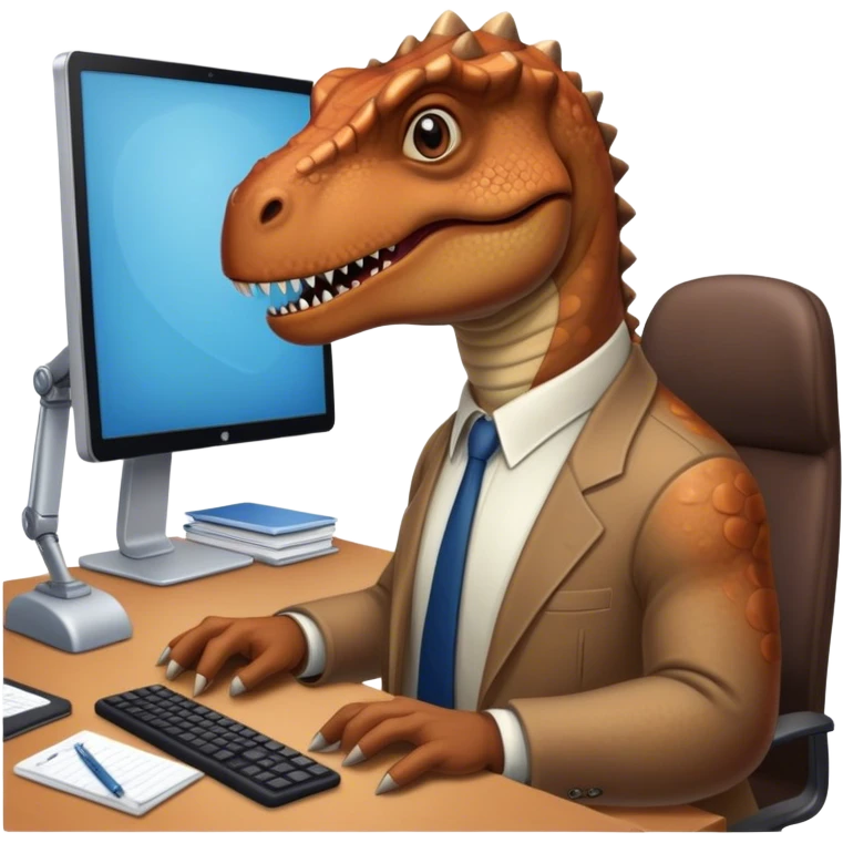 old dinosaurs working in an office emoji