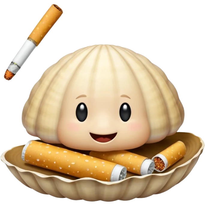 Clam with cigarettes  emoji