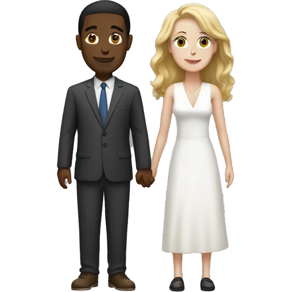Street couple of a white man and a white woman emoji